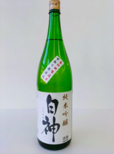白神酒造の純米吟醸「雫取り無濾過 華吹雪55％」